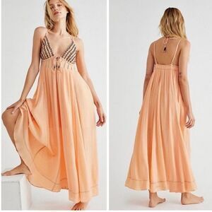 Free People June Bug Maxi Dress in Black Sapphire Size XS